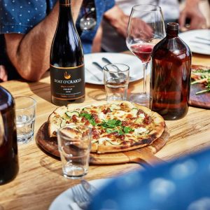 pizza and wine at boat o craigo wines healesville